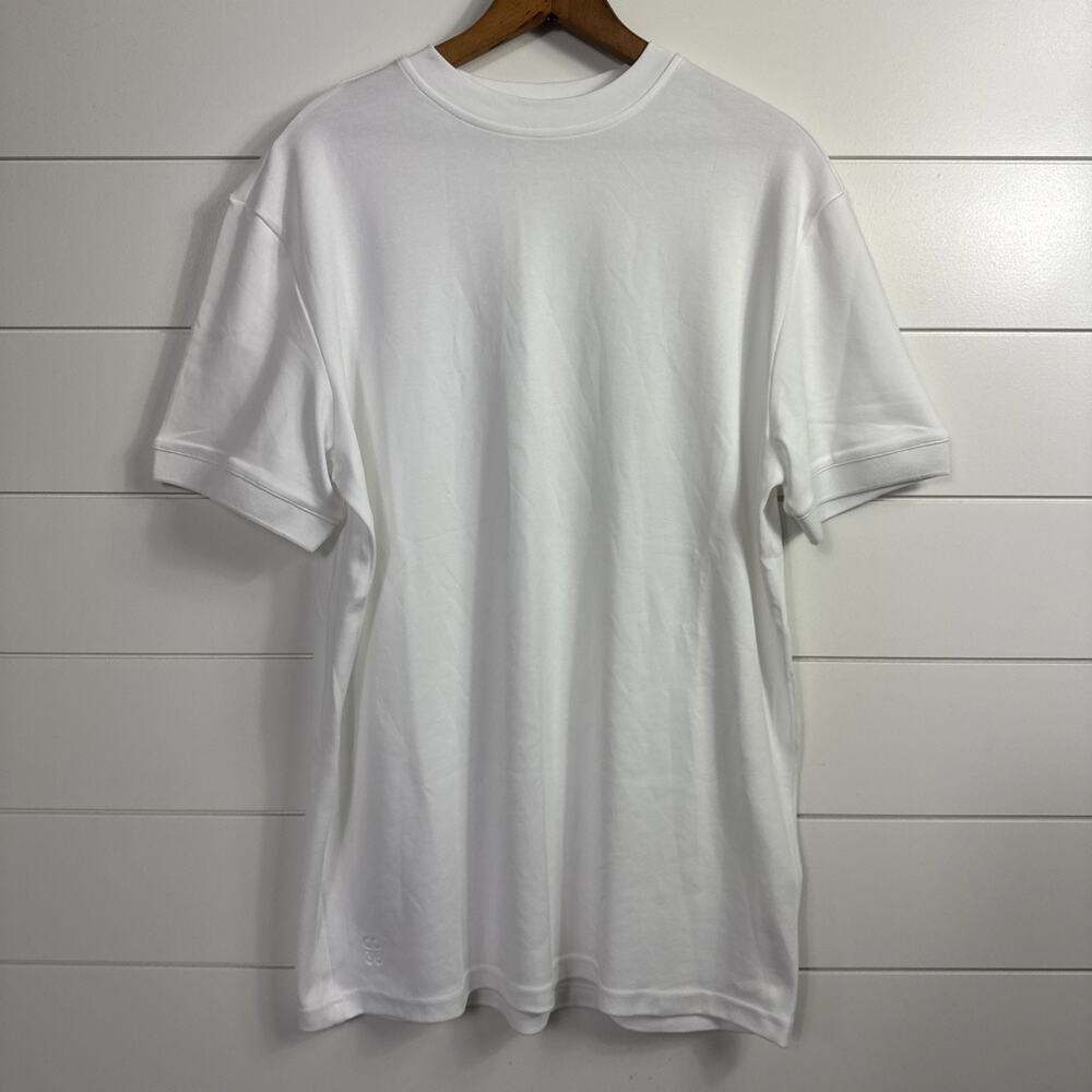 Co Thirty Six Signature Crewneck Tee Shirt Elevated Basic White sz L